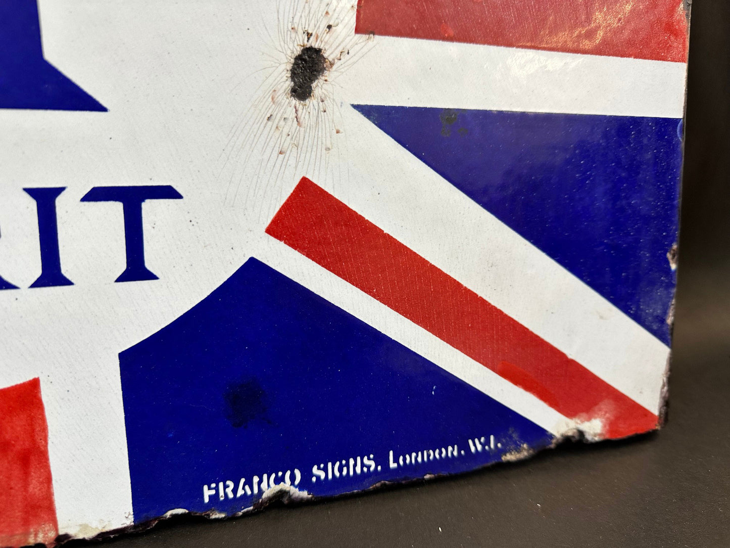 BP Motor Spirit Enamel Sign by Franco Signs