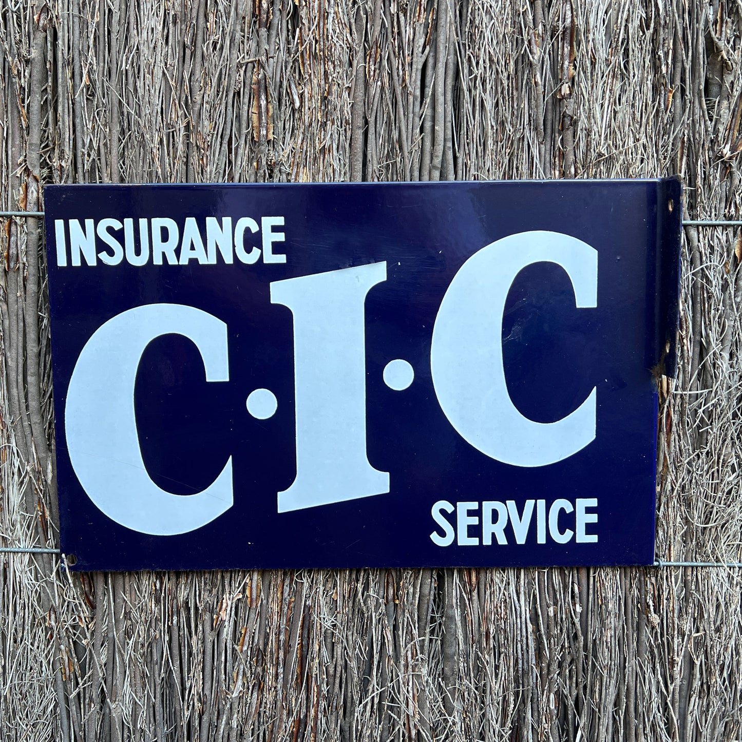 CIC Insurance Service Double Sided Enamel Sign