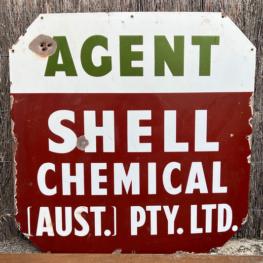 Shell Chemical Aust Pty Ltd Agent Enamel Sign