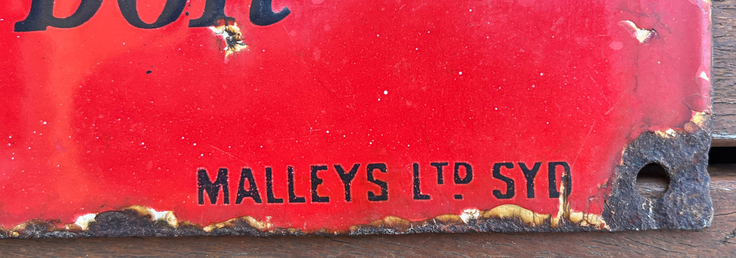 Texaco Motor Oil Enamel Sign - Perfect Lubrication Leaves no Carbon.