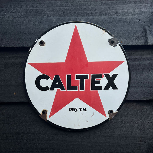 Caltex Bowser Enamel Sign