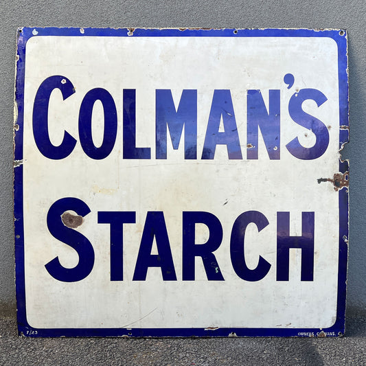 Colmans Starch Enamel Sign