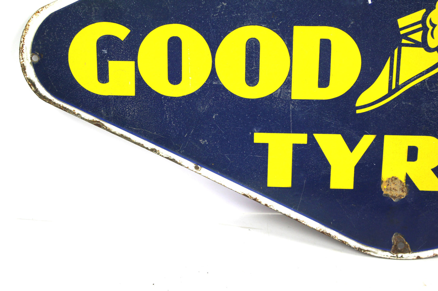Good Year Tyres Enamel Sign 36" x 19"