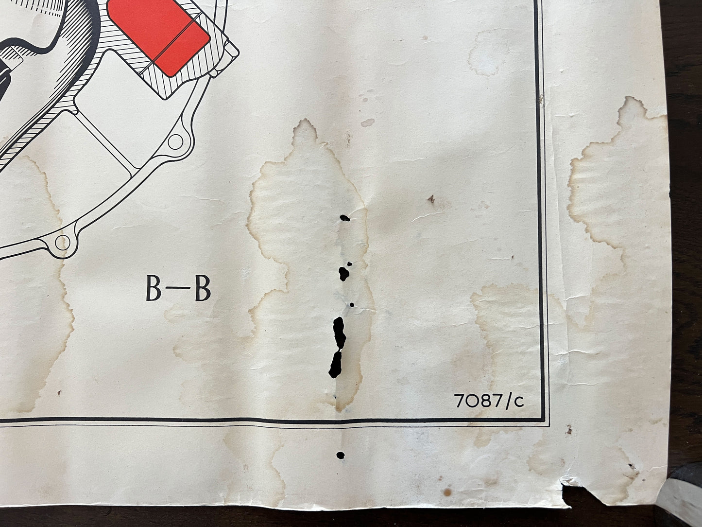 Original Hillman Imp Power Unit Cross Sections Workshop Poster