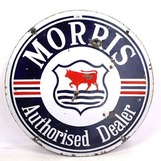 Morris Authorised Dealer Enamel Sign - Double Sided