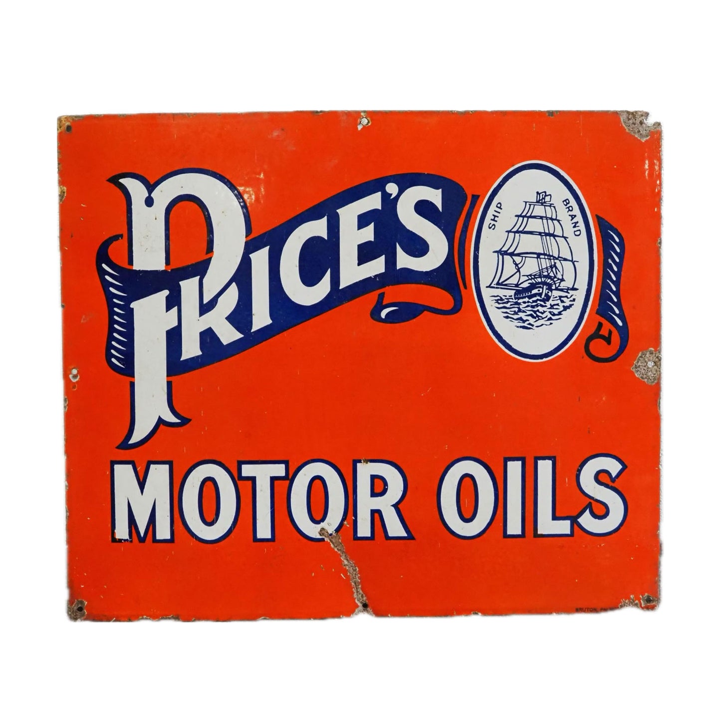 Price`s Motor Oils Enamel Sign