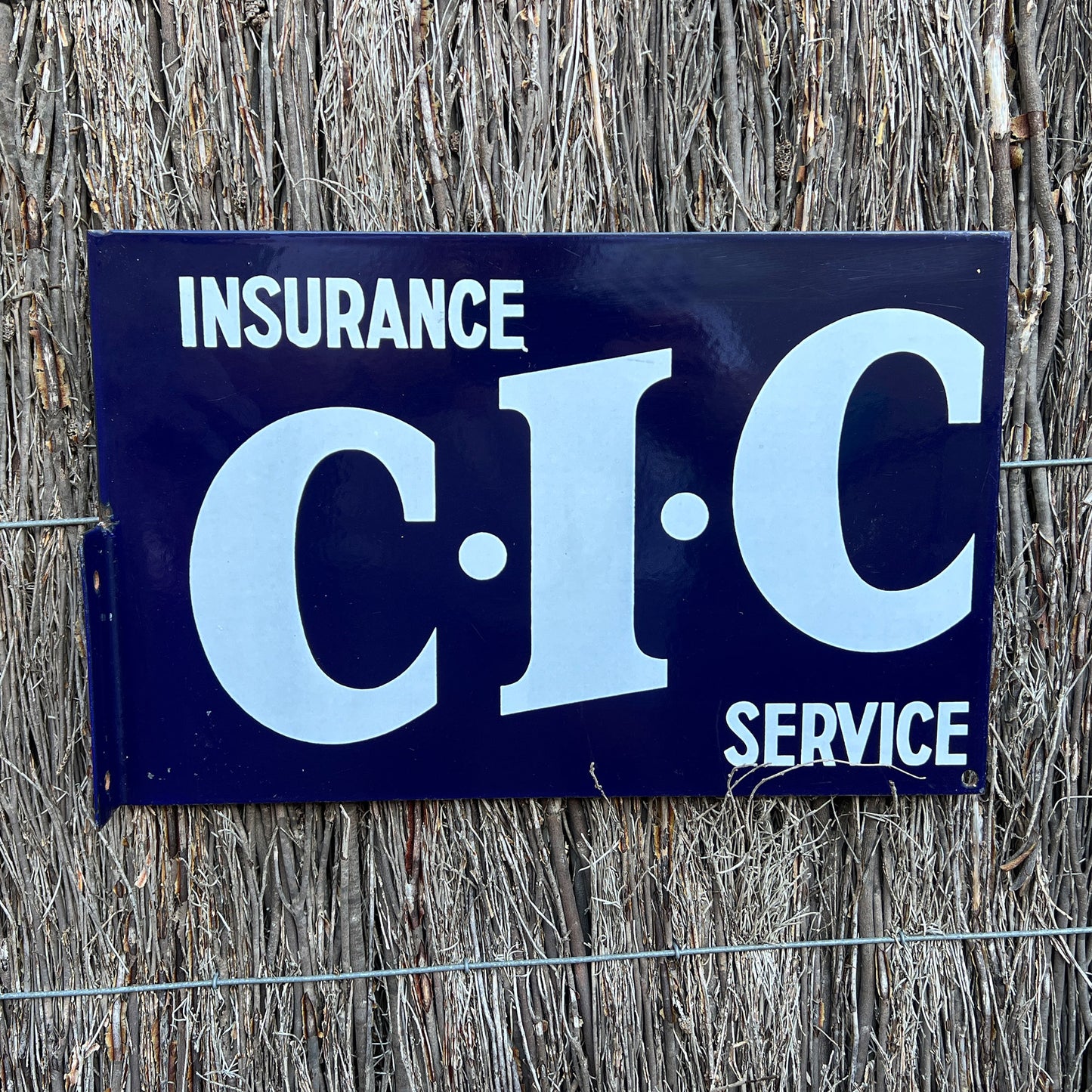 CIC Insurance Service Double Sided Enamel Sign