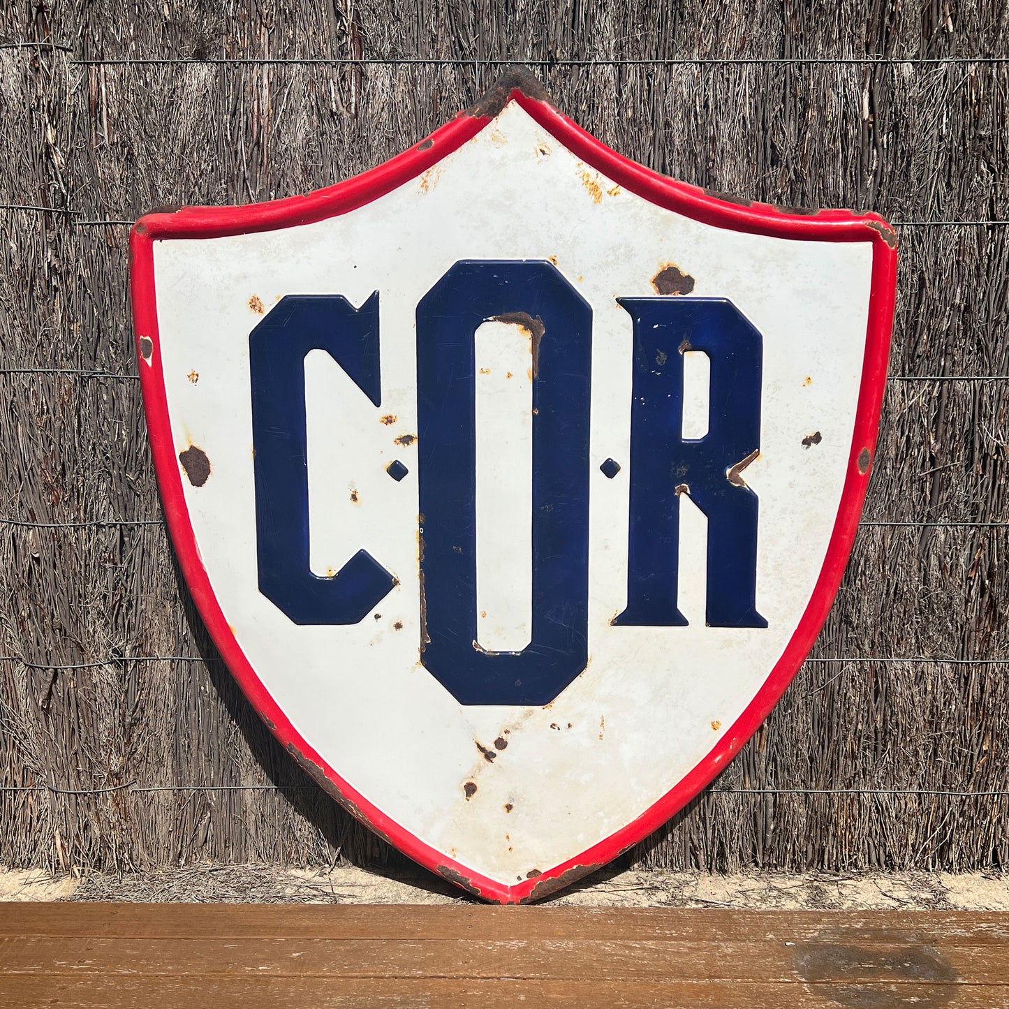 COR Shield Enamel Sign