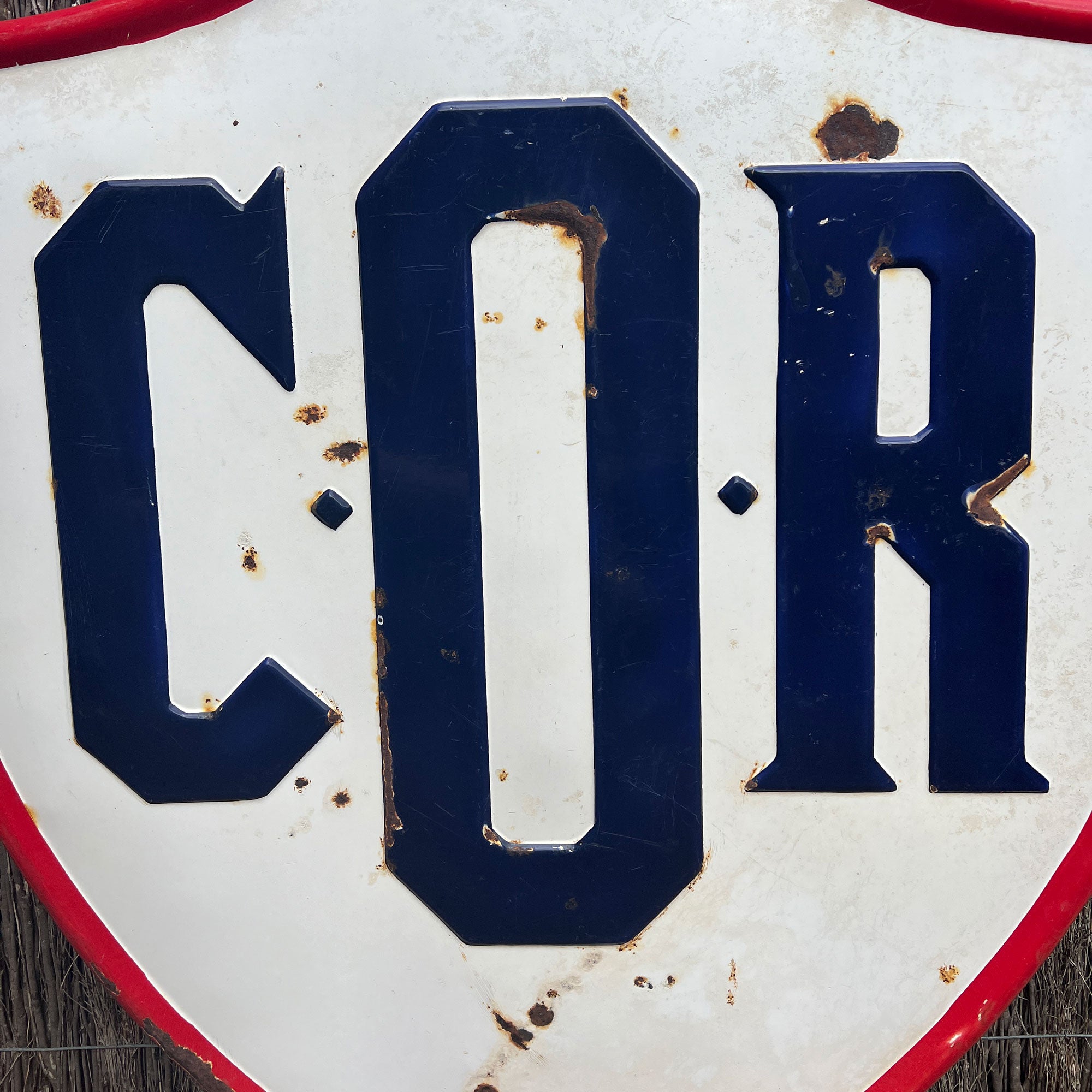 COR Shield Enamel Sign – Antique Signs