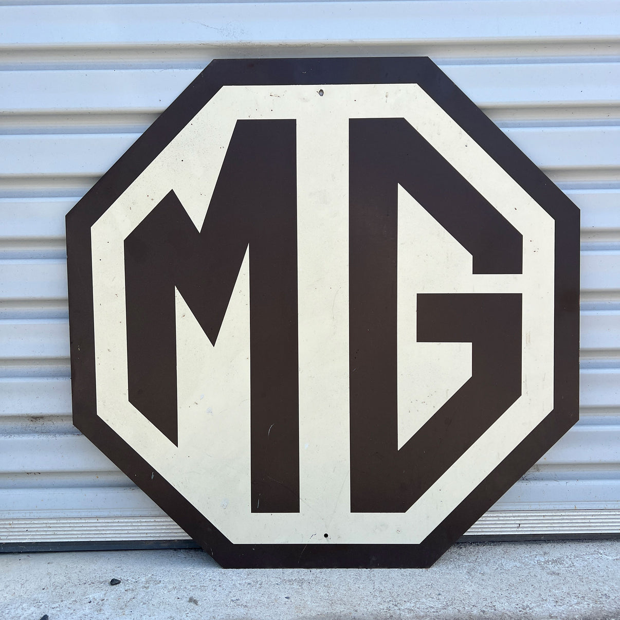 MG Octagonal Tin Sign – Antique Signs