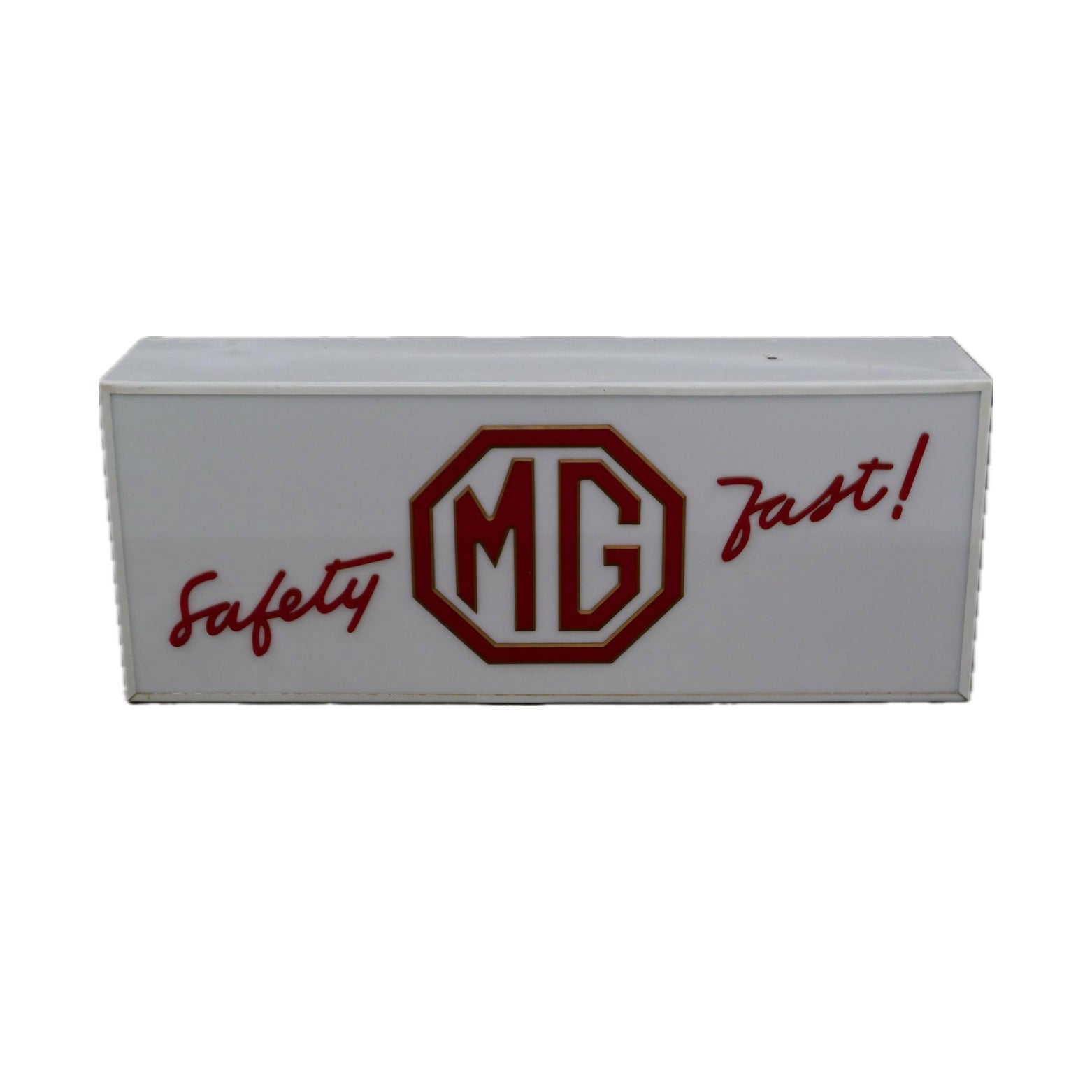 MG Safety Fast Illuminated Light Box Sign – Antique Signs