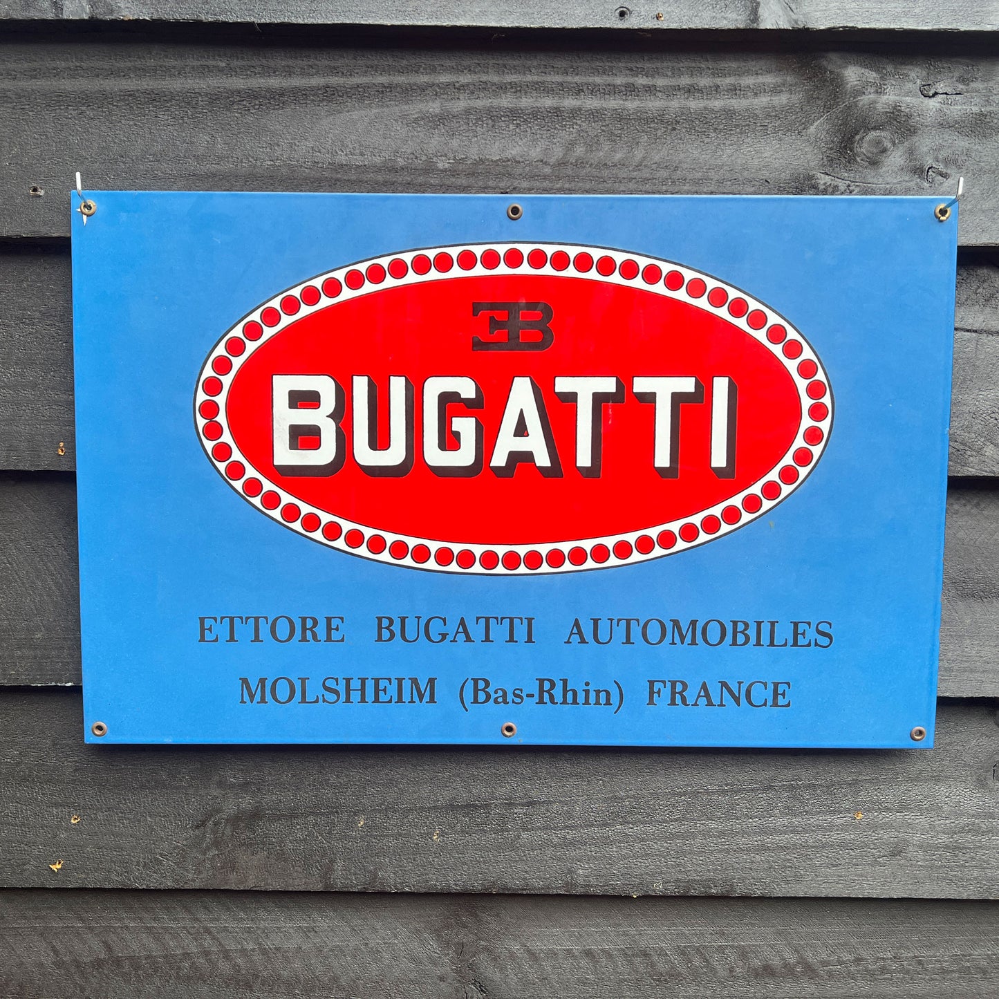 Bugatti Enamel Sign