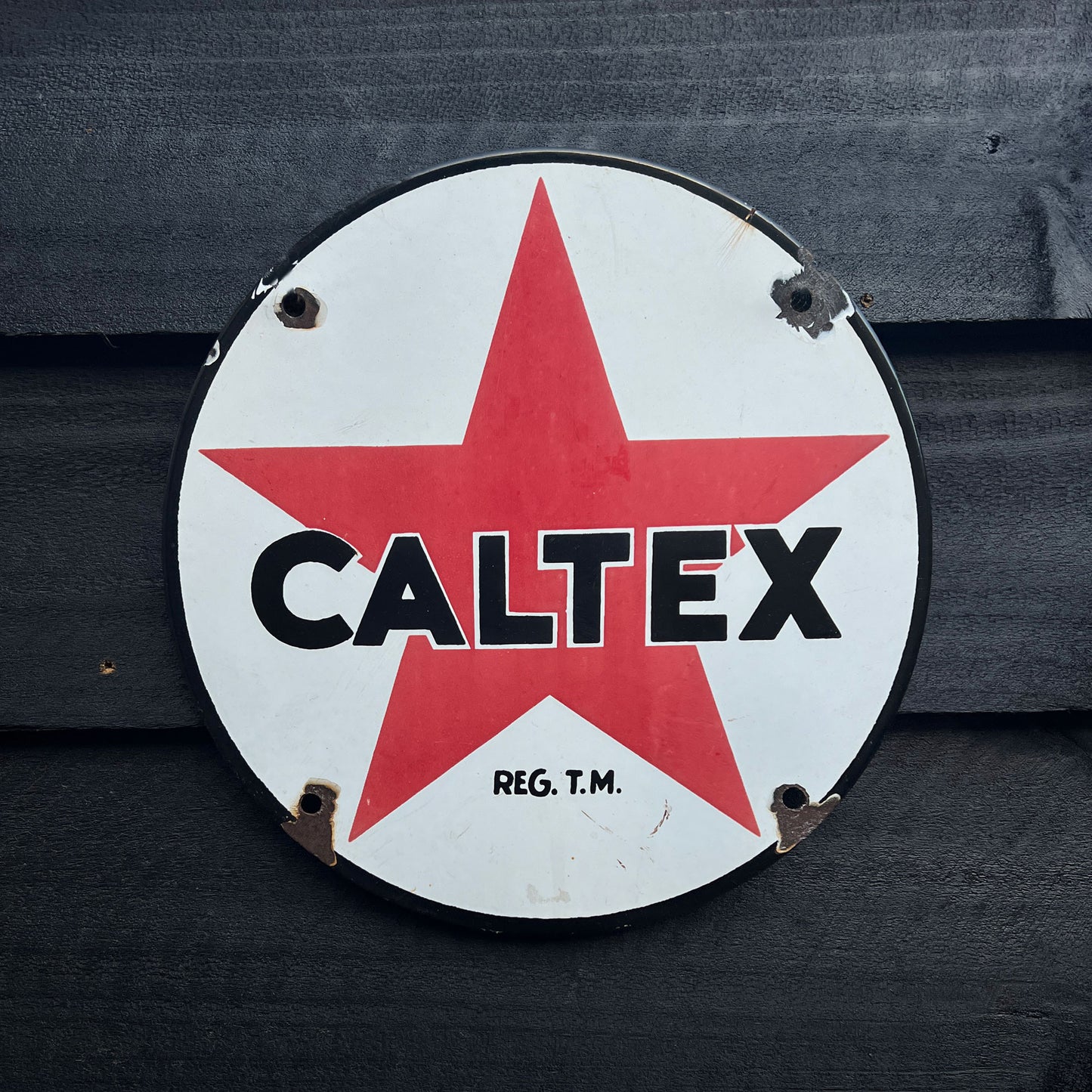 Caltex Bowser Enamel Sign