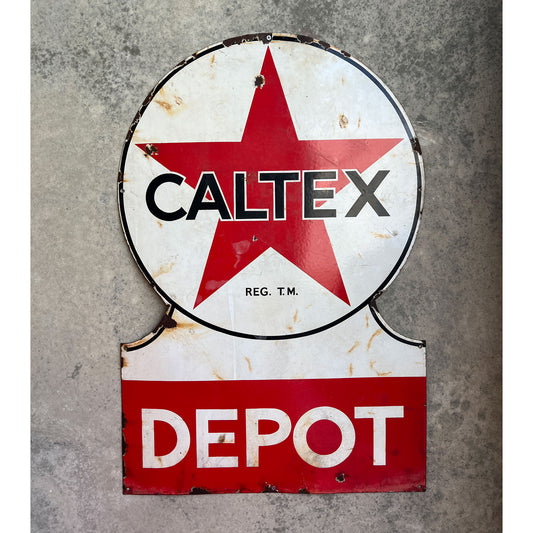 Caltex Depot Enamel Sign