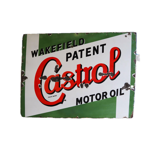 Wakefield Castrol Motor Oil Enamel Sign - 36" x 48"