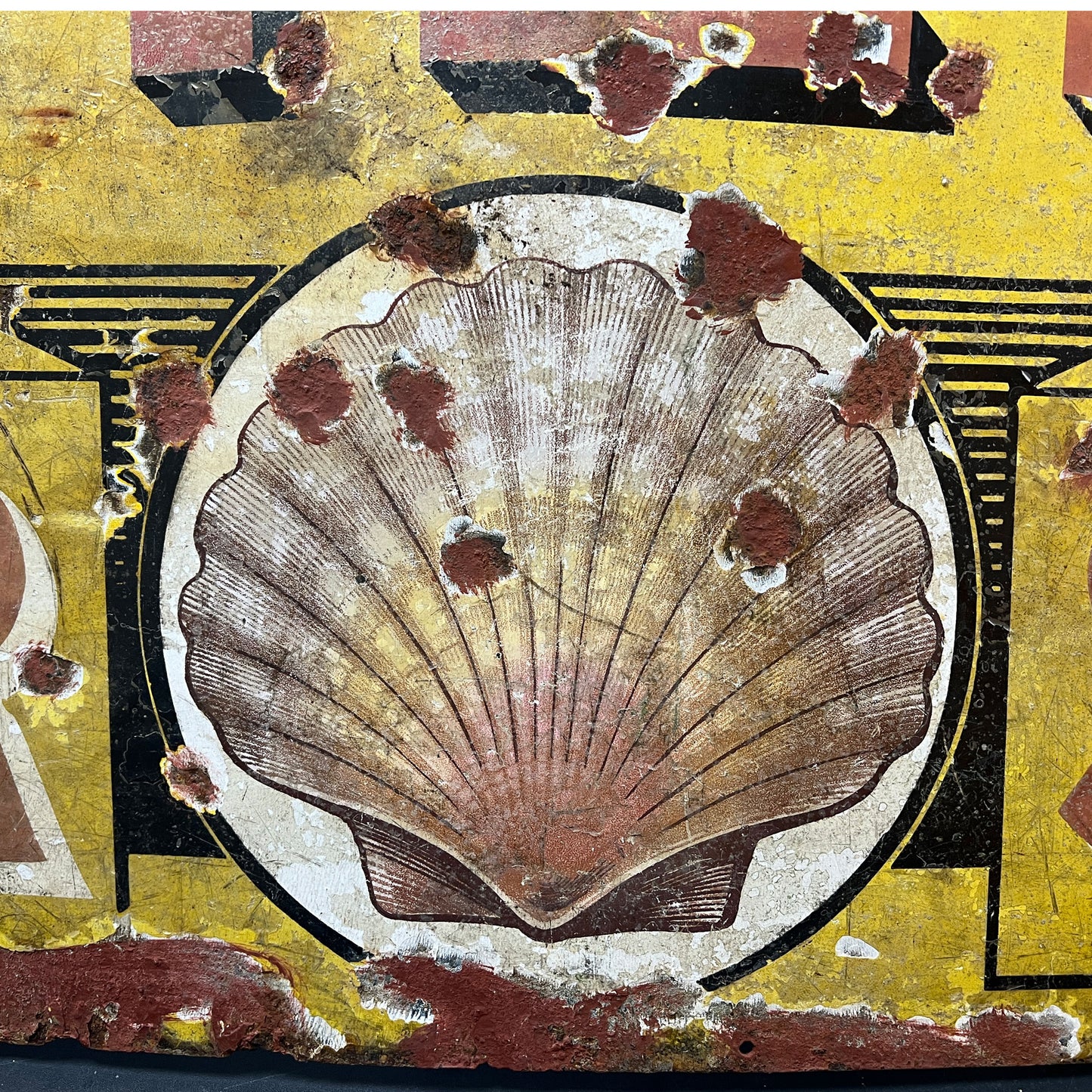 Early Shell Motor Spirit Enamel Sign