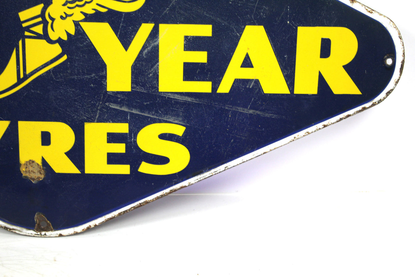 Good Year Tyres Enamel Sign 36" x 19"