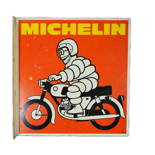 Michelin Bibendum Motorbike Double Sided Tin Sign