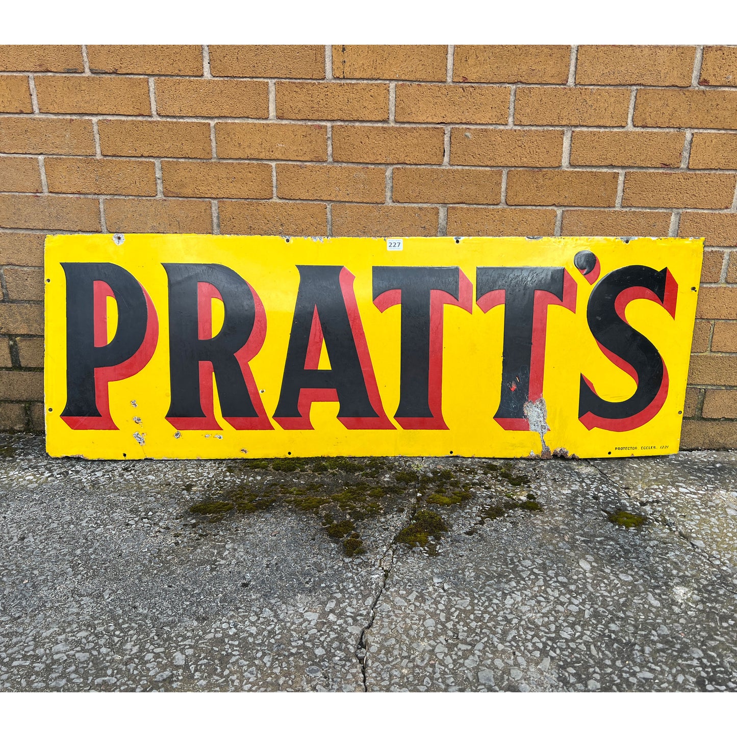 Pratt`s Enamel Sign