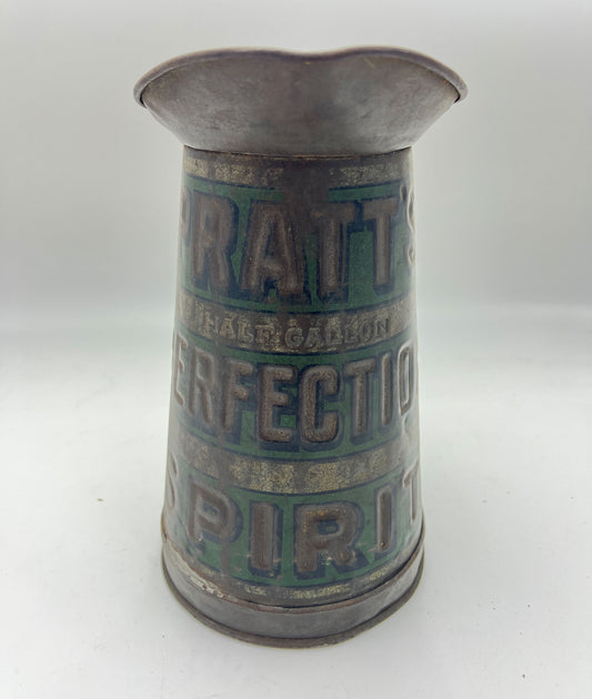 Pratt`s Perfection Spirit Half Gallon Oil Jug