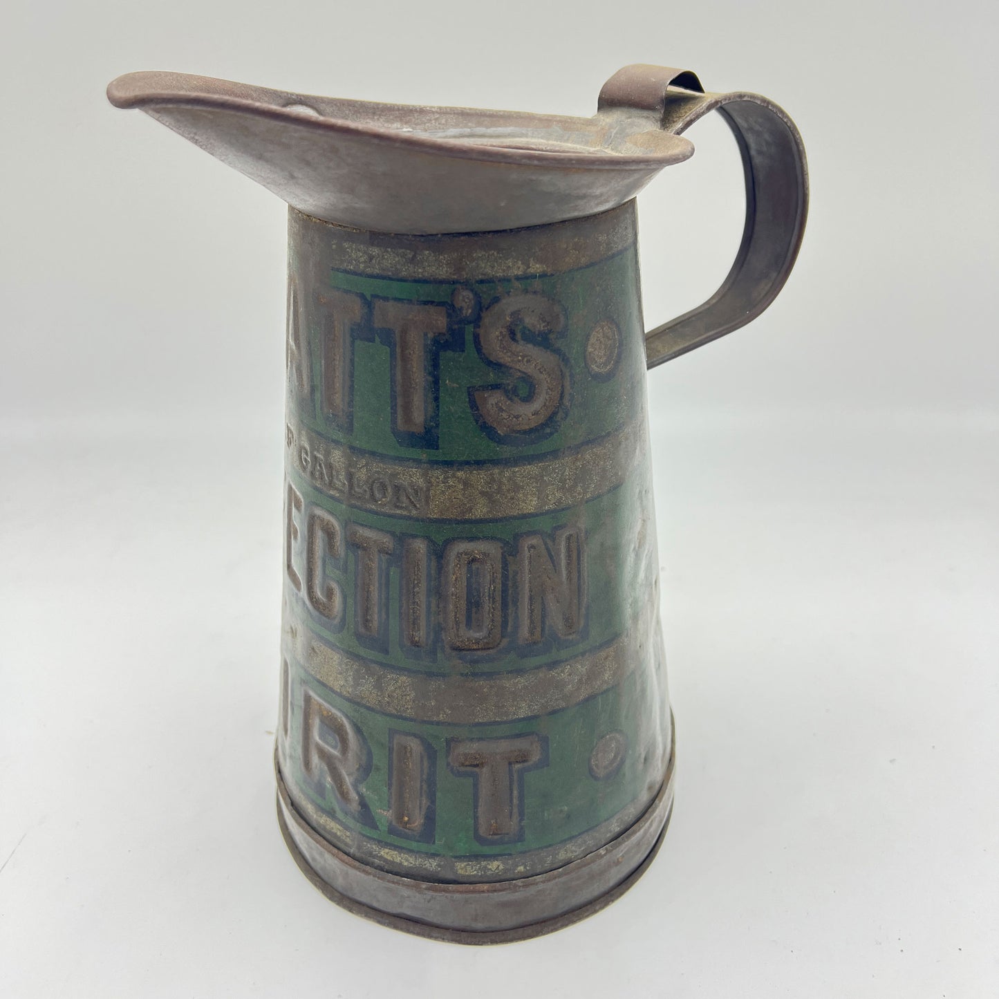 Pratt`s Perfection Spirit Half Gallon Oil Jug