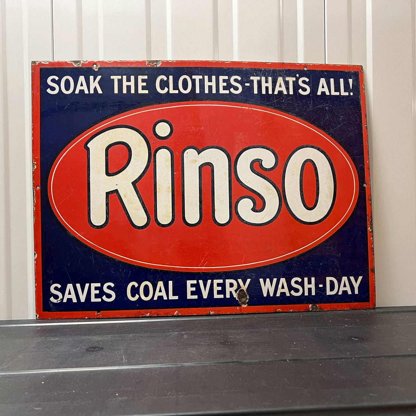 Rinso Soak The Clothes - Thats All enamel Sign