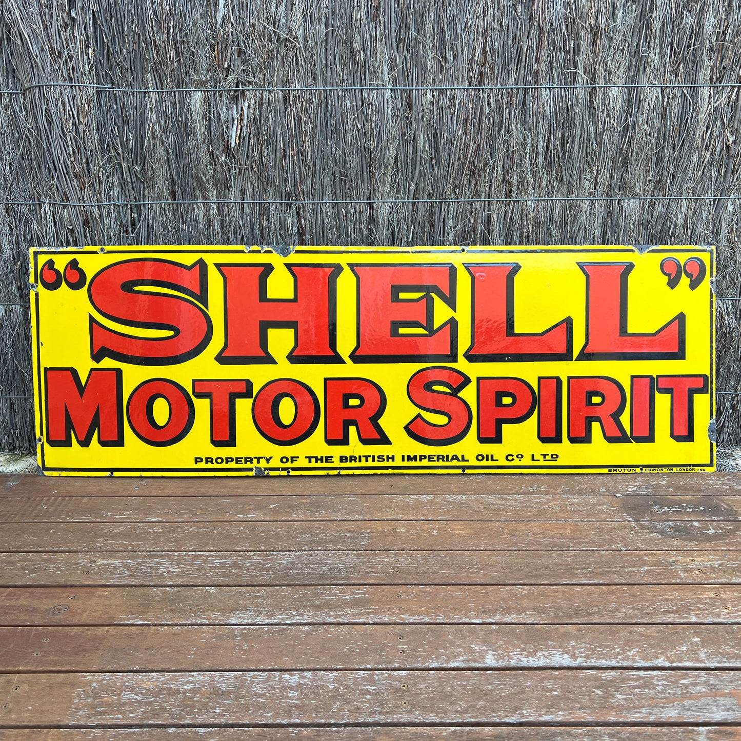 Shell Motor Spirit Enamel Sign