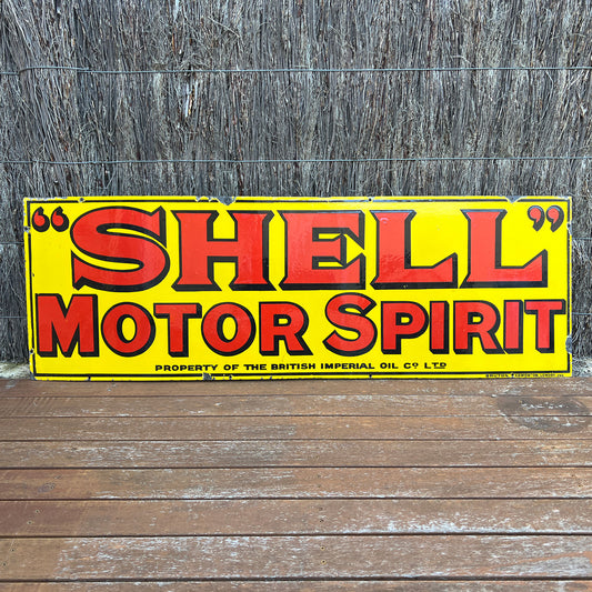 Shell Motor Spirit Enamel Sign