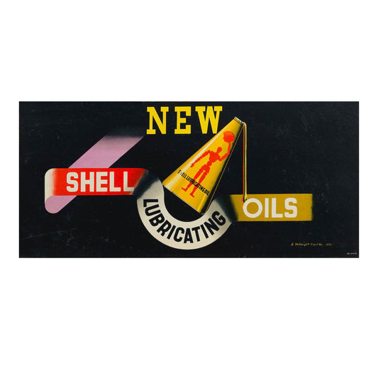 New Shell Lubricating Oils Stickman Tram Card by Edward McKnight-Kauffer